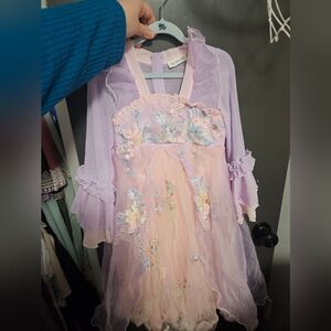 Embroidered Pastel Dress